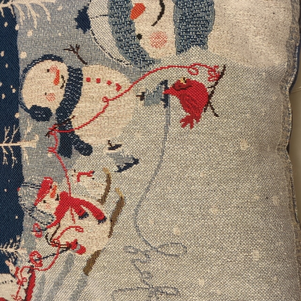 Christmas Pillow with Snowman